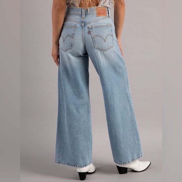 Levi’s 94 Baggy Jeans Pant Mid Wide Denim Classic Y2K Festival Concert Blue 34 - Picture 2 of 14